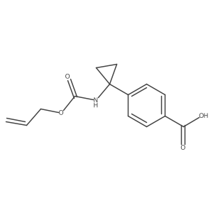 4-(1-Allyloxycarbonylaminocyclopropyl)benzoic acid结构式