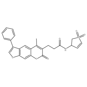 N-(1,1-dioxido-2,3-dihydrothiophen-3-yl)-3-(5-methyl-7-oxo-3-phenyl-7H-furo[3,2-g]chromen-6-yl)propanamide Structure