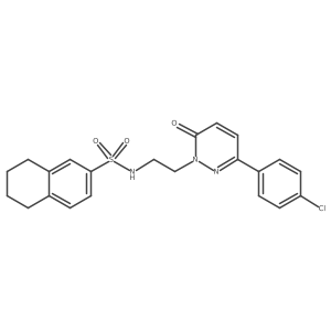 N-(2-(3-(4-chlorophenyl)-6-oxopyridazin-1(6H)-yl)ethyl)-5,6,7,8-tetrahydronaphthalene-2-sulfonamide Structure