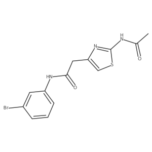 2-(2-acetamidothiazol-4-yl)-N-(3-bromophenyl)acetamide结构式