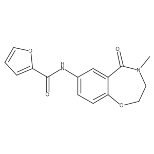 N-(4-methyl-5-oxo-2,3,4,5-tetrahydrobenzo[f][1,4]oxazepin-7-yl)furan-2-carboxamide Structure