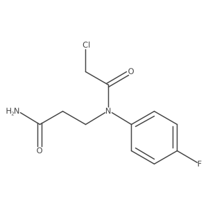 3-[2-chloro-N-(4-fluorophenyl)acetamido]propanamide Structure