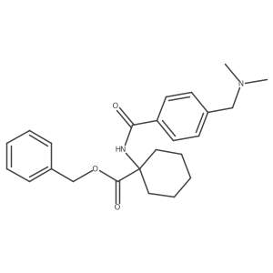 1-[[[4-[(Dimethylamino)methyl]phenyl]carbonyl]amino]cyclohexanecarboxylic acid phenylmethyl ester结构式