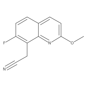 [7-Fluoro-2-(methyloxy)-8-quinolinyl]acetonitrile结构式