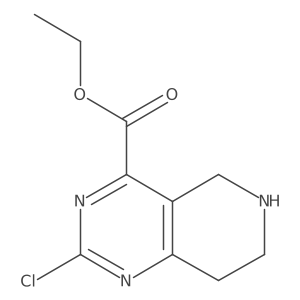 Ethyl 2-chloro-5,6,7,8-tetrahydropyrido[4,3-D]pyrimidine-4-carboxylate Structure