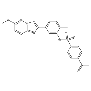 4-acetyl-N-(5-(6-methoxyimidazo[1,2-b]pyridazin-2-yl)-2-methylphenyl)benzenesulfonamide Structure