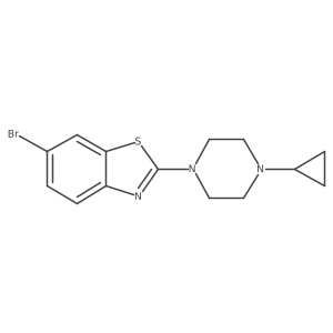 6-Bromo-2-(4-cyclopropylpiperazin-1-yl)benzothiazole Structure