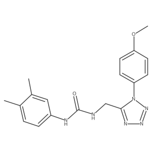 1-(3,4-dimethylphenyl)-3-((1-(4-methoxyphenyl)-1H-tetrazol-5-yl)methyl)urea Structure