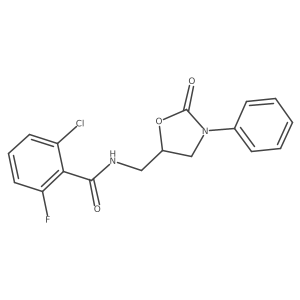 2-chloro-6-fluoro-N-((2-oxo-3-phenyloxazolidin-5-yl)methyl)benzamide Structure