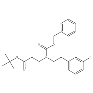 tert-Butyl 3-((benzyloxycarbonyl)(3-fluorophenethyl)amino)propanoate Structure