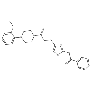 N-(4-(3-(4-(2-methoxyphenyl)piperazin-1-yl)-3-oxopropyl)thiazol-2-yl)benzamide Structure
