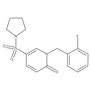 1-[(2-Fluorophenyl)methyl]-5-(pyrrolidine-1-sulfonyl)-1,2-dihydropyridin-2-one Structure