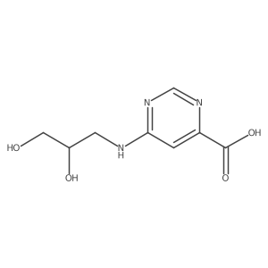 6-[(2,3-Dihydroxypropyl)amino]-4-pyrimidinecarboxylic acid Structure