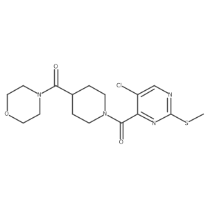 CSc1ncc(Cl)c(C(=O)N2CCC(C(=O)N3CCOCC3)CC2)n1结构式