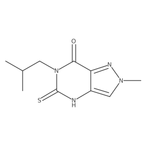 2-methyl-6-(2-methylpropyl)-5-thioxo-2,4,5,6-tetrahydro-7H-pyrazolo[4,3-d]pyrimidin-7-one Structure