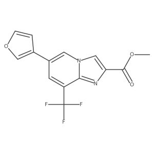 6-Furan-3-yl-8-trifluoromethyl-imidazo[1,2-a]pyridine-2-carboxylic acid methyl ester结构式