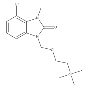 4-Bromo-1,3-dihydro-3-methyl-1-[[2-(trimethylsilyl)ethoxy]methyl]-2H-benzimidazol-2-one结构式