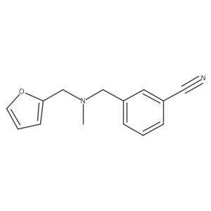 3-(((Furan-2-ylmethyl)(methyl)amino)methyl)benzonitrile结构式