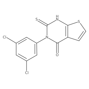 Thieno[2,3-d]pyrimidin-4(1H)-one, 3-(3,5-dichlorophenyl)-2,3-dihydro-2-thioxo-结构式