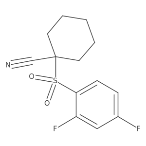 Cyclohexanecarbonitrile, 1-[(2,4-difluorophenyl)sulfonyl]-结构式
