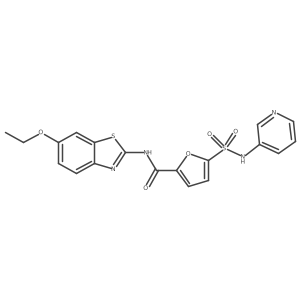 N-(6-ethoxybenzo[d]thiazol-2-yl)-5-(N-(pyridin-3-yl)sulfamoyl)furan-2-carboxamide结构式