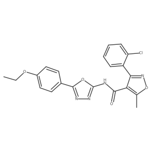 3-(2-chlorophenyl)-N-(5-(4-ethoxyphenyl)-1,3,4-oxadiazol-2-yl)-5-methylisoxazole-4-carboxamide Structure