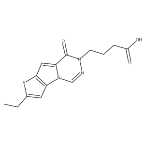 4-(2-ethyl-8-oxothieno[2',3':4,5]pyrrolo[1,2-d][1,2,4]triazin-7(8H)-yl)butanoic acid Structure