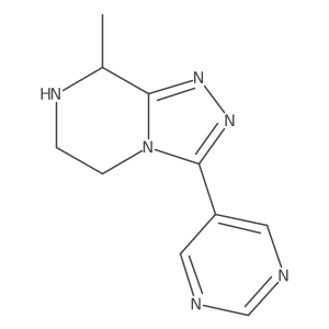 8-Methyl-3-pyrimidin-5-yl-5,6,7,8-tetrahydro-[1,2,4]triazolo[4,3-a]pyrazine Structure