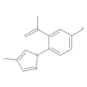 1-(5-Fluoro-2-(4-methyl-1h-pyrazol-1-yl)phenyl)ethan-1-one结构式