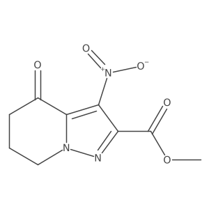 Methyl 3-nitro-4-oxo-4,5,6,7-tetrahydropyrazolo[1,5-a]pyridine-2-carboxylate结构式