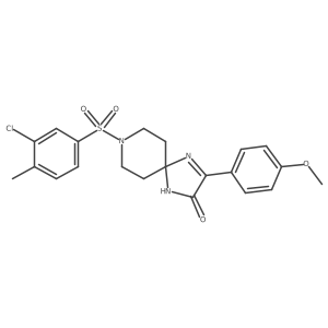 8-((3-Chloro-4-methylphenyl)sulfonyl)-3-(4-methoxyphenyl)-1,4,8-triazaspiro[4.5]dec-3-en-2-one Structure