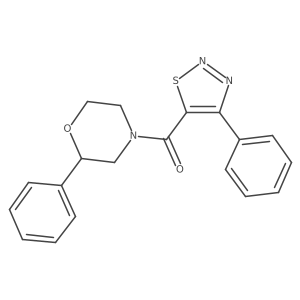 (2-Phenylmorpholin-4-yl)(4-phenyl-1,2,3-thiadiazol-5-yl)methanone结构式