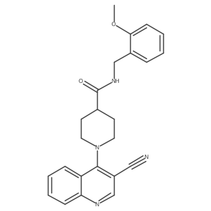 1-(3-cyanoquinolin-4-yl)-N-(2-methoxybenzyl)piperidine-4-carboxamide Structure
