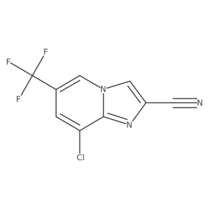 8-Chloro-6-(trifluoromethyl)imidazo[1,2-a]pyridine-2-carbonitrile结构式