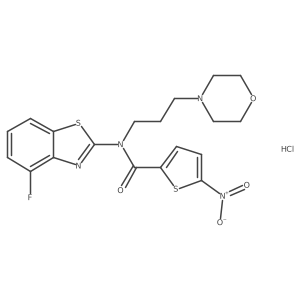 N-(4-fluorobenzo[d]thiazol-2-yl)-N-(3-morpholinopropyl)-5-nitrothiophene-2-carboxamide hydrochloride结构式