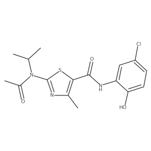 2-[acetyl(propan-2-yl)amino]-N-(5-chloro-2-hydroxyphenyl)-4-methyl-1,3-thiazole-5-carboxamide Structure