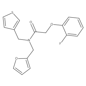 2-(2-fluorophenoxy)-N-(furan-2-ylmethyl)-N-(thiophen-3-ylmethyl)acetamide结构式
