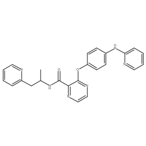 N-[1-Methyl-2-(2-pyridinyl)ethyl]-3-[4-(2-pyridinylamino)phenoxy]-2-pyrazinecarboxamide结构式