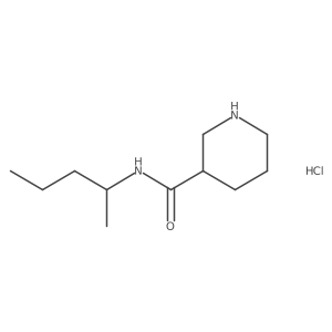N-(pentan-2-yl)piperidine-3-carboxamide hydrochloride结构式