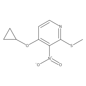 4-Cyclopropoxy-2-(methylthio)-3-nitropyridine Structure