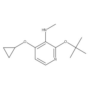 2-Tert-butoxy-4-cyclopropoxy-N-methylpyridin-3-amine结构式