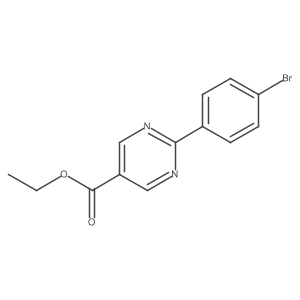 Ethyl 2-(4-bromophenyl)pyrimidine-5-carboxylate结构式