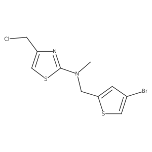 N-[(4-Bromo-2-thienyl)methyl]-4-(chloromethyl)-N-methyl-2-thiazolamine结构式