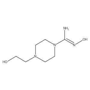 N'-hydroxy-4-(2-hydroxyethyl)piperazine-1-carboximidamide Structure
