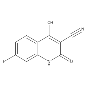 7-Fluoro-4-hydroxy-2-oxo-1,2-dihydroquinoline-3-carbonitrile结构式