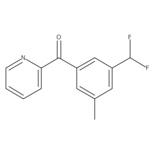 2-(3-(Difluoromethyl)-5-methylbenzoyl)pyridine结构式