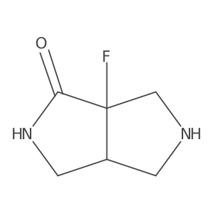 rel-(3aS,6aS)-6a-fluorohexahydropyrrolo[3,4-c]pyrrol-1(2H)-one结构式