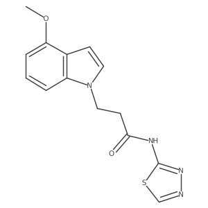 3-(4-methoxy-1H-indol-1-yl)-N-(1,3,4-thiadiazol-2-yl)propanamide结构式