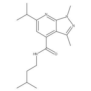 N-isopentyl-6-isopropyl-1,3-dimethyl-1H-pyrazolo[3,4-b]pyridine-4-carboxamide Structure