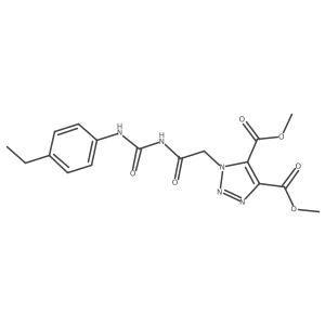 dimethyl 1-[2-({[(4-ethylphenyl)amino]carbonyl}amino)-2-oxoethyl]-1H-1,2,3-triazole-4,5-dicarboxylate结构式